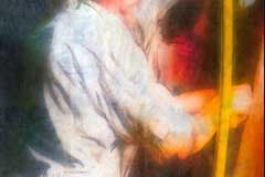 92 x 89 cm - Oil on Paper in Wax - Öl auf Papier in Wachs