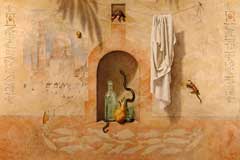 170 x 220 cm - Oil on Plaster on Canvas on Wall - Öl auf Putz auf Leinwand auf Mauer